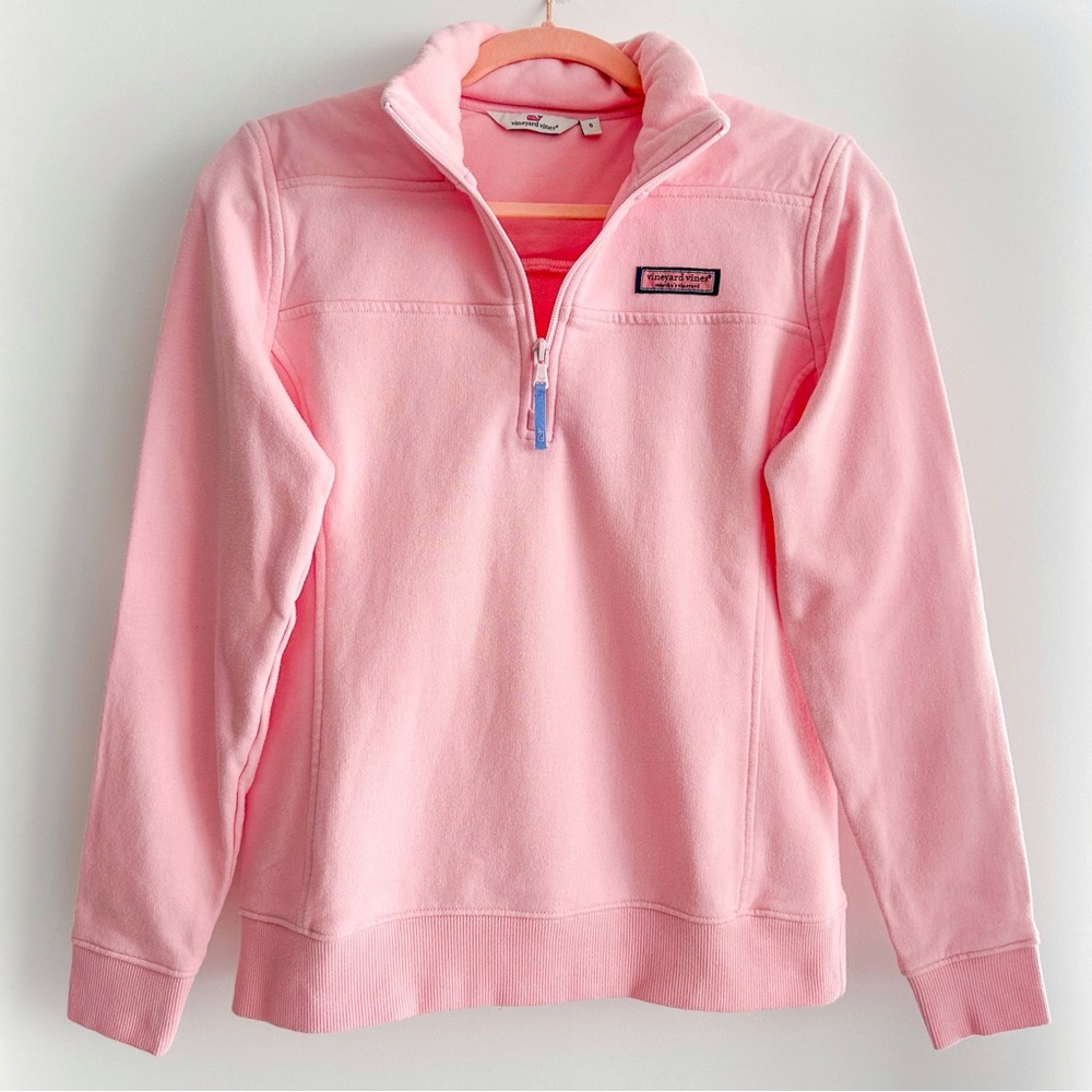 Vineyard Vines Pink Quarter-Zip Sweatshirt